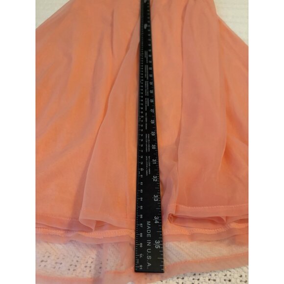 Vintage Gossard Artemis Coral Pink Peignoir Chiffon Nightgown & Robe Set Small - Picture 8 of 12